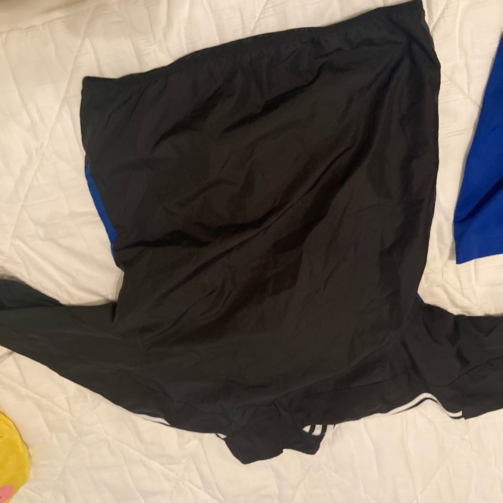 Adidas blue N black soccer wind breaker